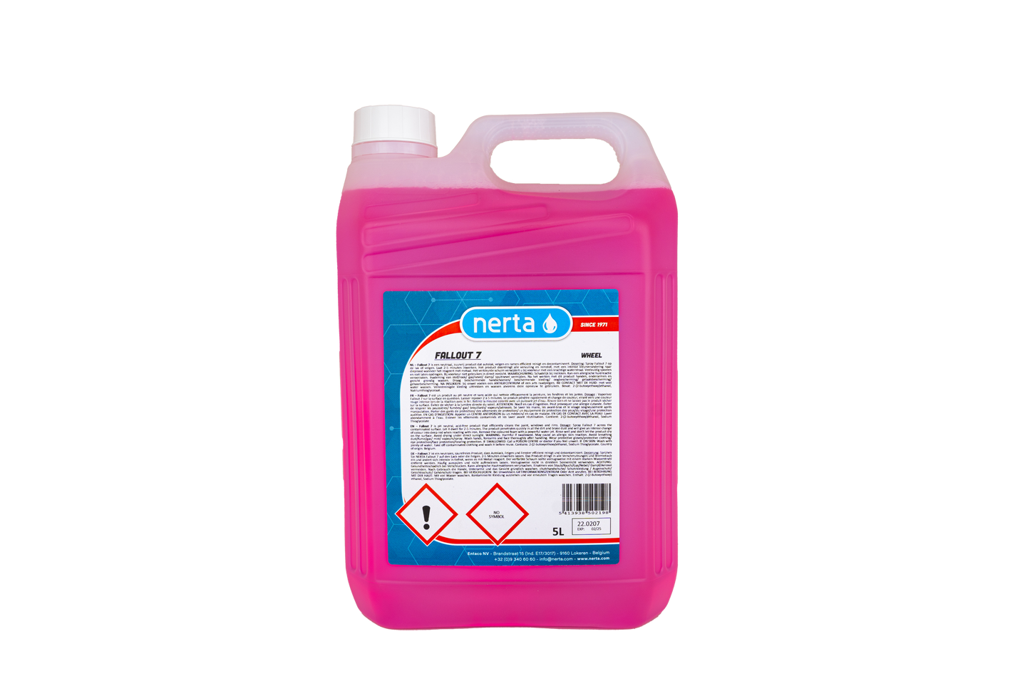 Nerta Fallout 7 - auto reiniging - Velgenreiniger - Zuurvrij - roestverwijderaar - 5 liter