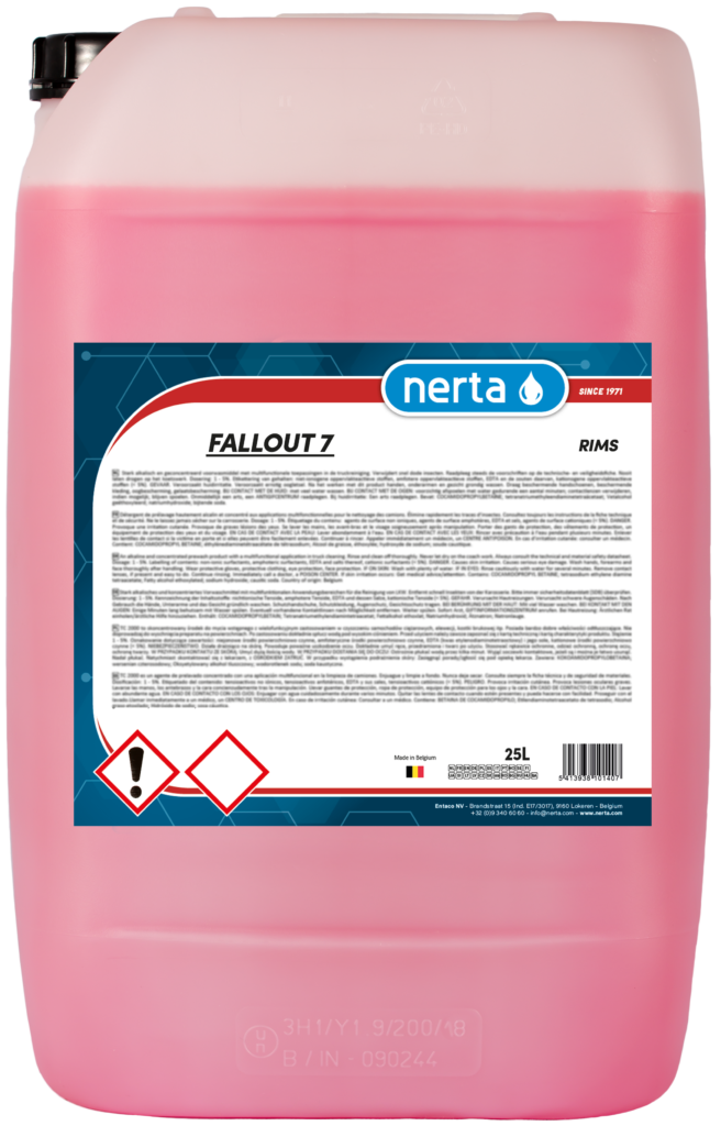 Nerta Fallout 7 - auto reiniging - Velgenreiniger - Zuurvrij - roestverwijderaar - 5 liter